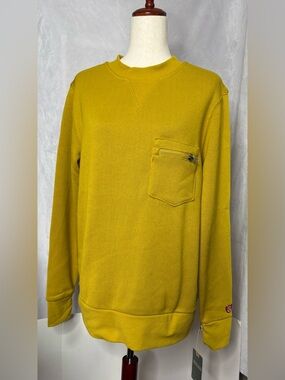 NWT Arthur Beale Brooklyn Golden Mustard Crewneck Pocket Sweater M